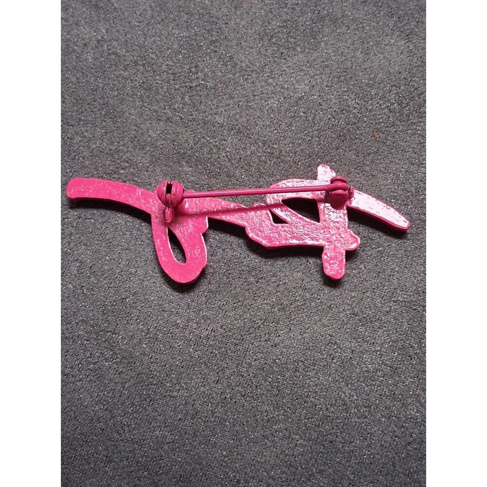 Pink Enamel Roxy Word Pin Script Name Letters Lapel Jewelry Accessory Cute - Picture 2 of 2